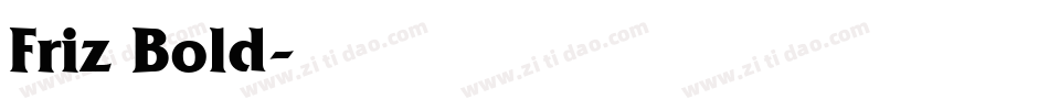 Friz Bold字体转换